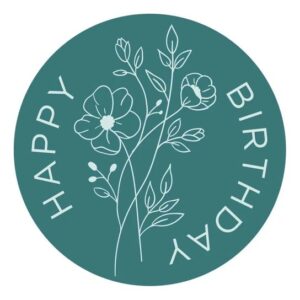 Spellbinders Wildflower Happy Birthday Wax Seal Stamp From the Sealed By Spellbinders Collection