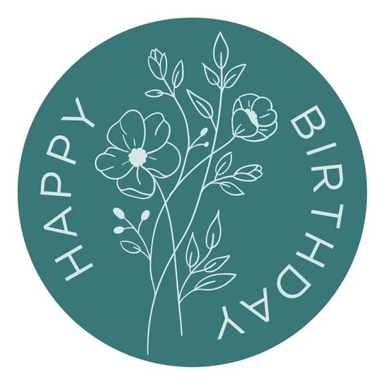 Spellbinders Wildflower Happy Birthday Wax Seal Stamp From the Sealed By Spellbinders Collection