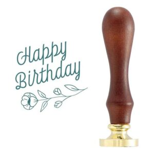 Spellbinders Wildflower Happy Birthday Wax Seal Stamp From the Sealed By Spellbinders Collection