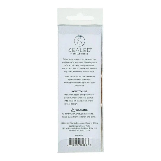 Spellbinders 1" Solid Circle Brass Wax Seal Stamp From the Sealed By Spellbinders Collection