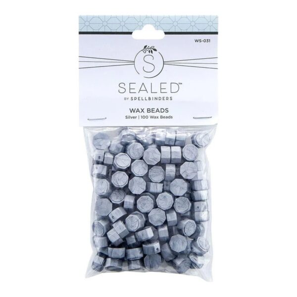 Spellbinders Silver Wax Beads From the Sealed By Spellbinders Collection