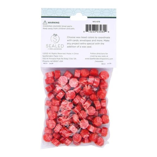 Spellbinders Coral Wax Beads From the Sealed By Spellbinders Collection