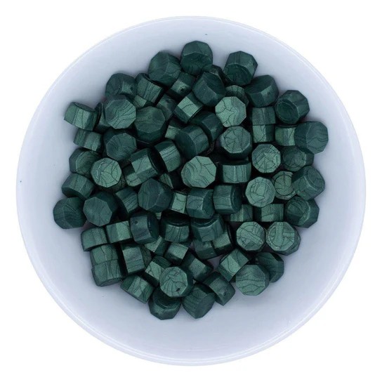 Spellbinders Green Wax Beads From the Sealed By Spellbinders Collection
