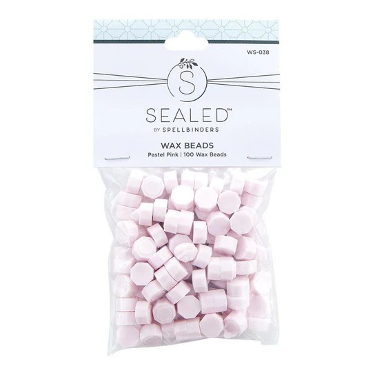 Spellbinders Pastel Pink Wax Beads From the Sealed By Spellbinders Collection