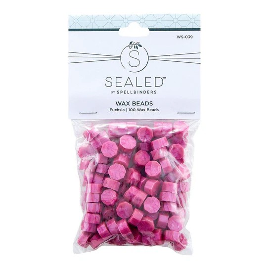 Spellbinders Fuchsia Wax Beads From the Sealed By Spellbinders Collection