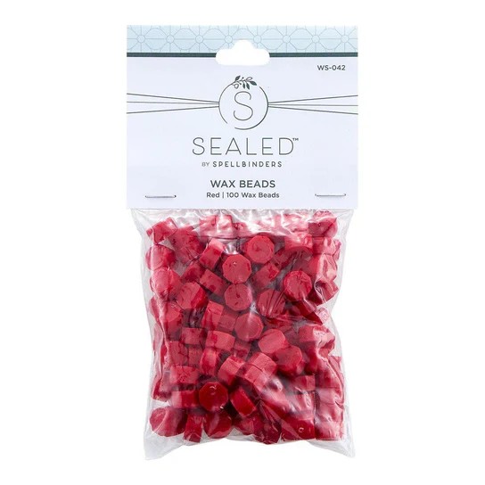 Spellbinders Red Wax Beads From the Sealed By Spellbinders Collection