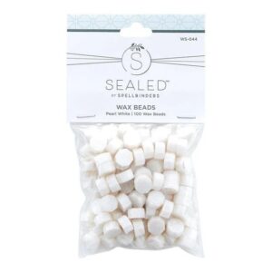 Spellbinders Pearl White Wax Beads From the Sealed By Spellbinders Collection