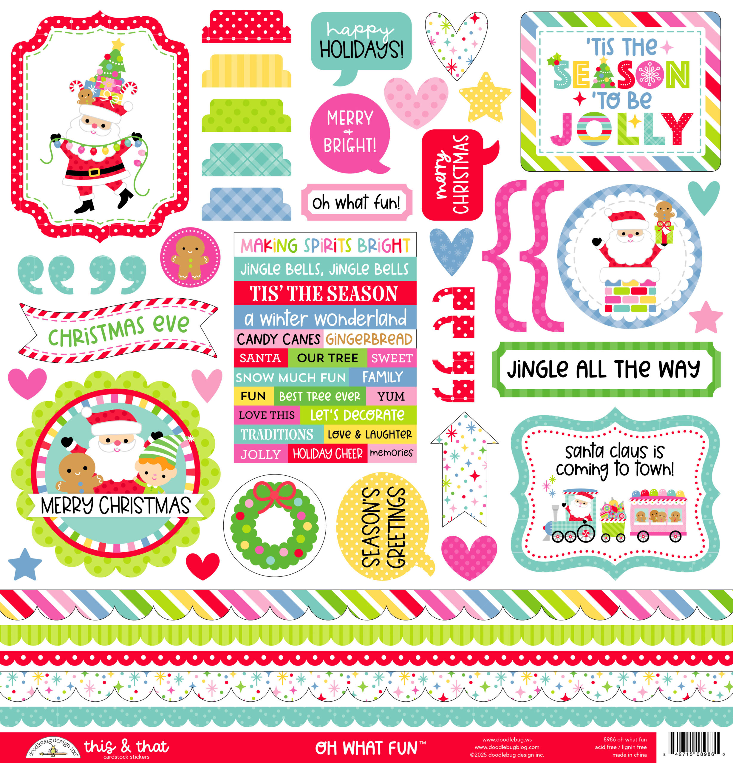 Doodlebug Oh What Fun This & That Stickers