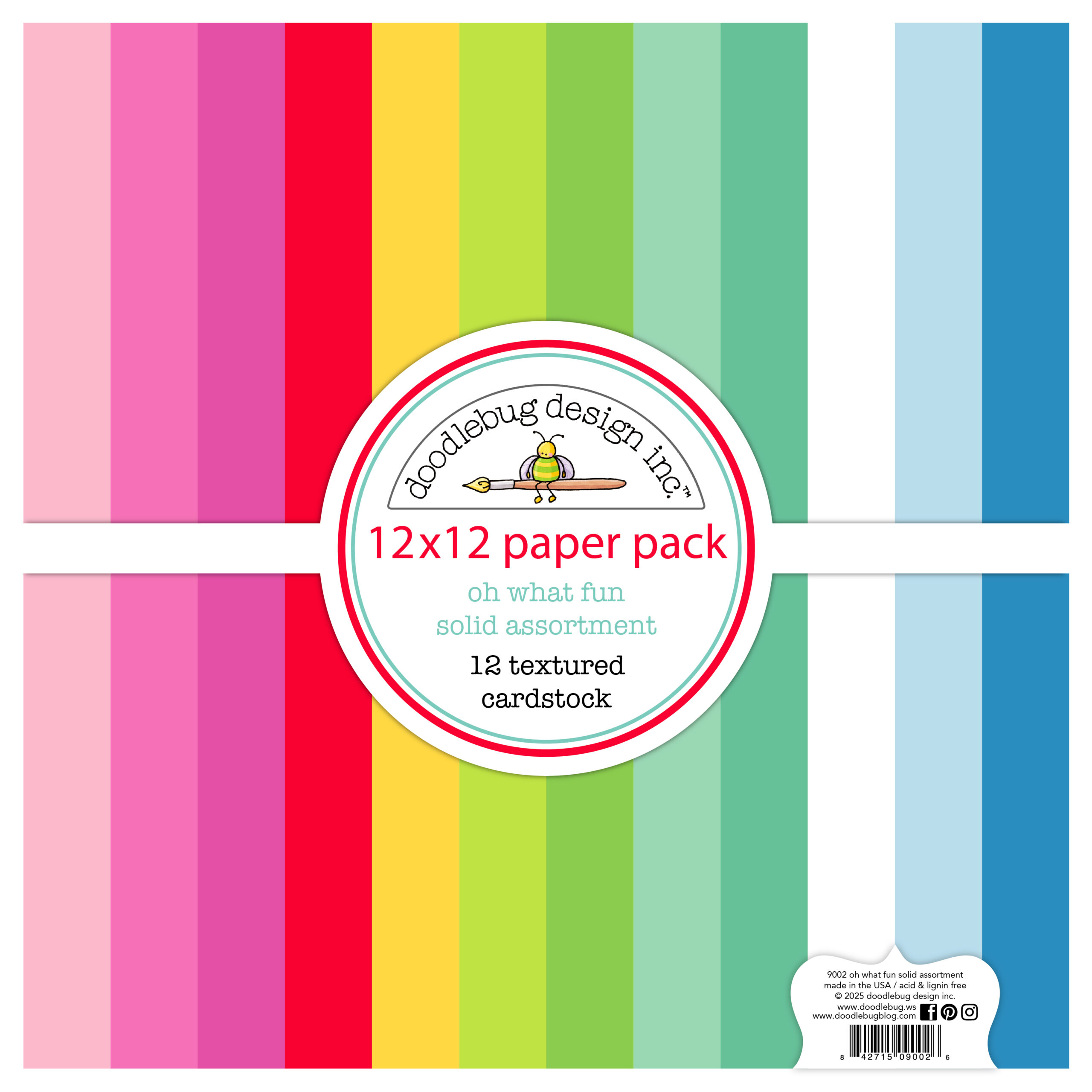 Doodlebug Oh What Fun Textured Cardstock Assortment Pack