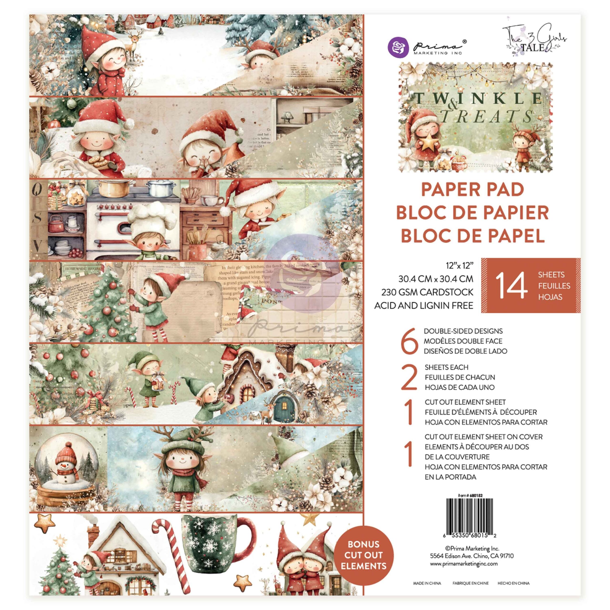 PRIMA TWINKLE & TREATS 12X12 PAPER PAD