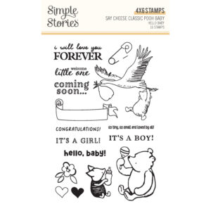 Simple Stories Say Cheese Classic Pooh Baby Hello Baby Stamps
