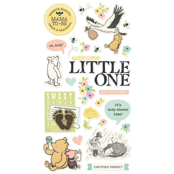 Simple Stories Say Cheese Classic Pooh Baby 6X12 Chipboard