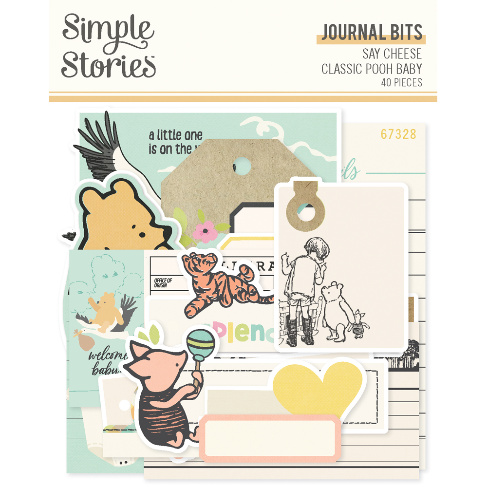 Simple Stories Say Cheese Classic Pooh Baby Journal Bits & Pieces