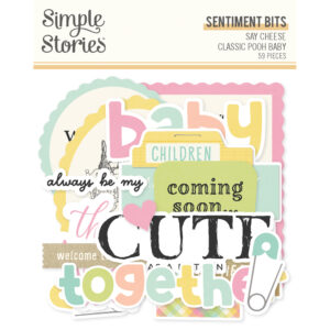 Simple Stories Say Cheese Classic Pooh Baby Sentiment Bits & Pieces
