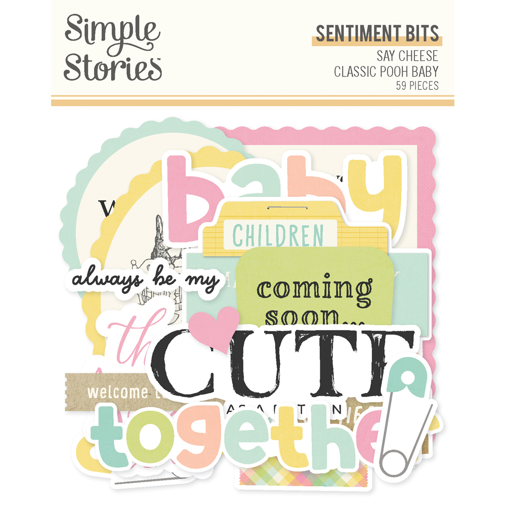 Simple Stories Say Cheese Classic Pooh Baby Sentiment Bits & Pieces