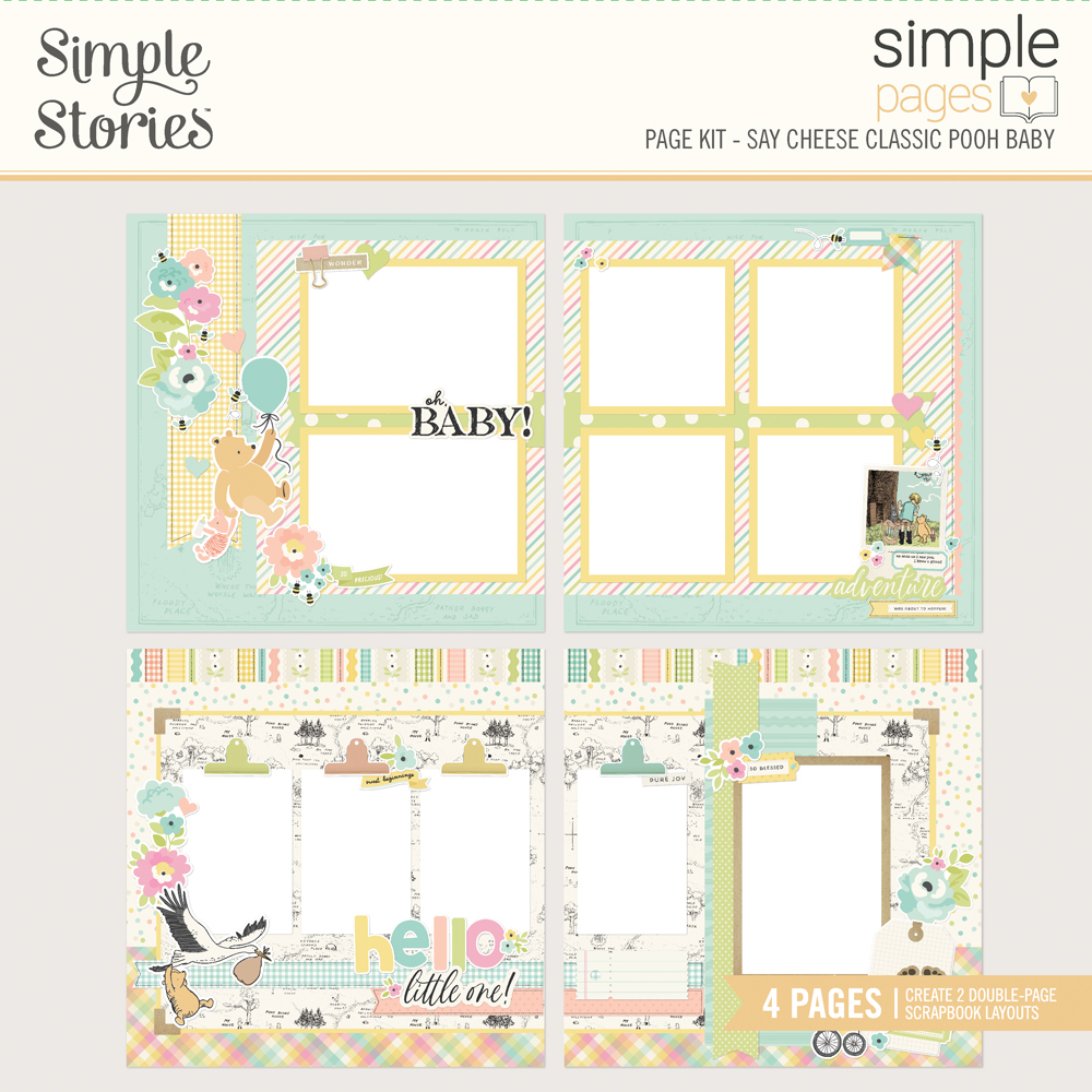 Simple Stories Say Cheese Classic Pooh Baby Simple Pages Page Kit