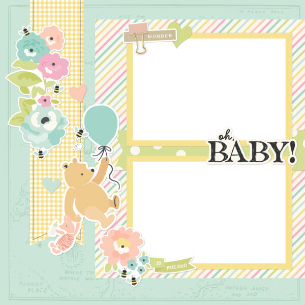 Simple Stories Say Cheese Classic Pooh Baby Simple Pages Page Kit