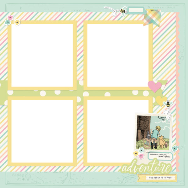 Simple Stories Say Cheese Classic Pooh Baby Simple Pages Page Kit