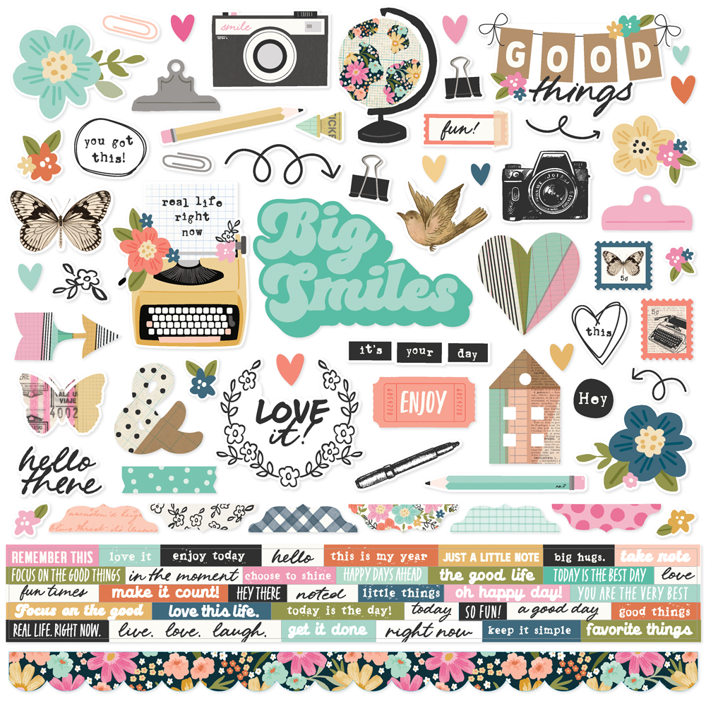 Simple Stories Take Note Cardstock Stickers