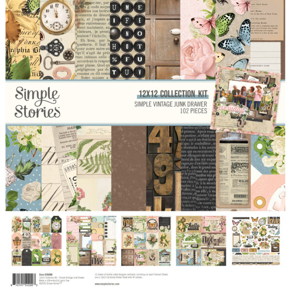 Simple Stories Simple Vintage Junk Drawer Collection Kit Simple Stories Simple Vintage Junk Drawer Collection Kit