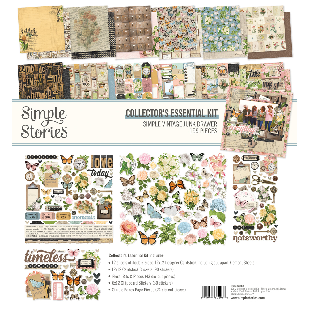 Simple Stories Simple Vintage Junk Drawer Collectors Essentials Kit