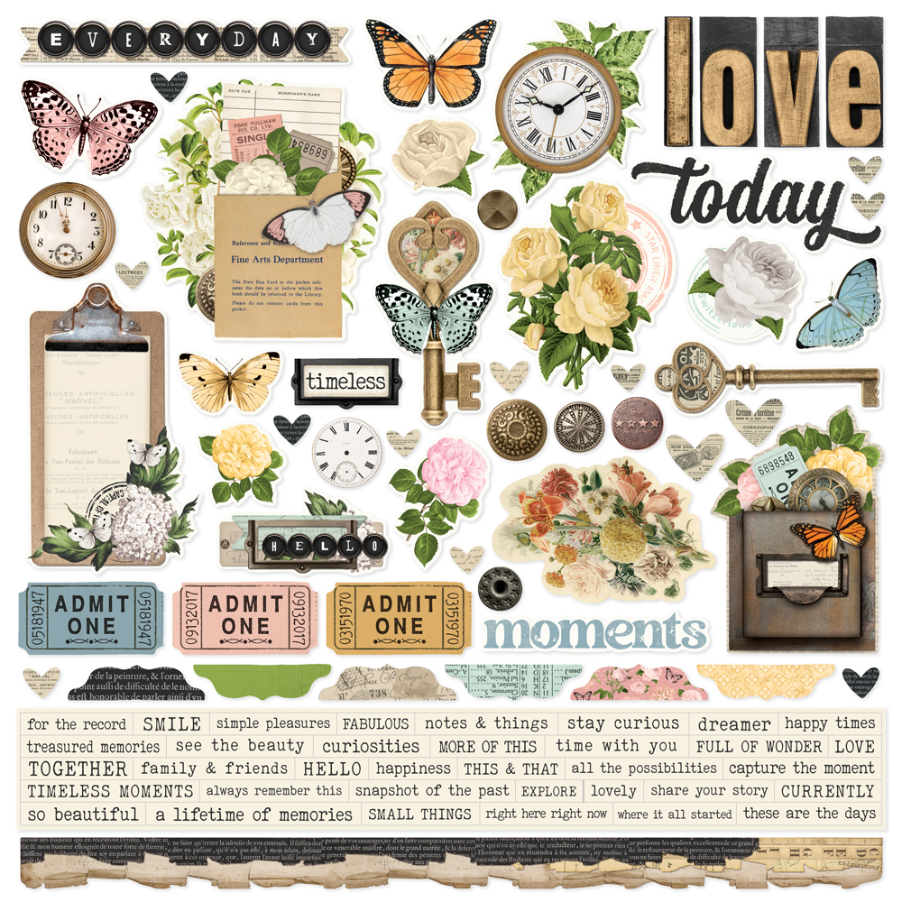 Simple Stories Simple Vintage Junk Drawer Cardstock Stickers