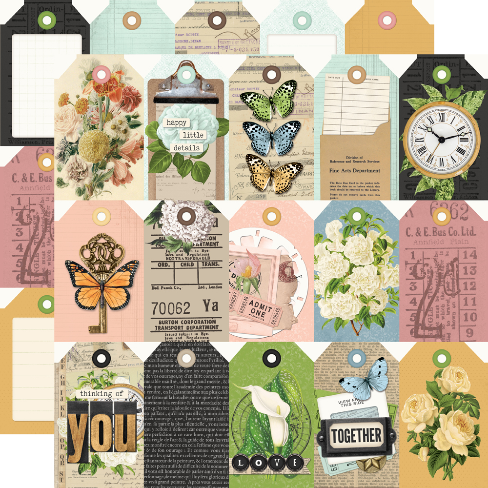 Simple Stories Simple Vintage Junk Drawer 12X12 Tag Elements