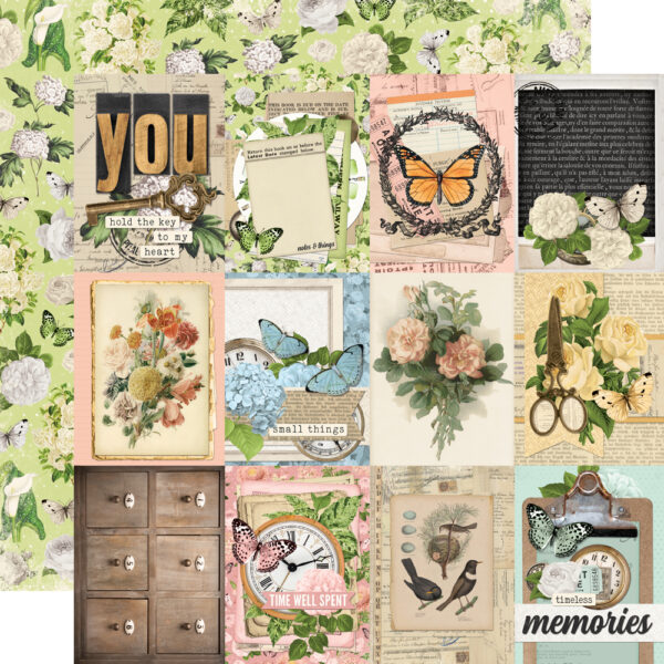 Simple Stories Simple Vintage Junk Drawer 12X12 3X4 Elements Simple Stories Simple Vintage Junk Drawer 12X12 3X4 Elements