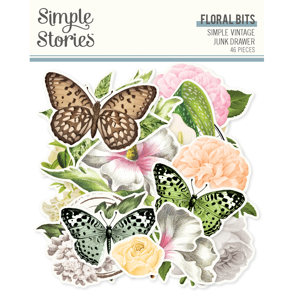 Simple Stories Simple Vintage Junk Drawer Floral Bits & Pieces