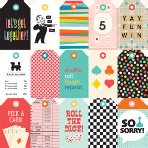 Simple Stories Game Night 12X12 Tag Elements