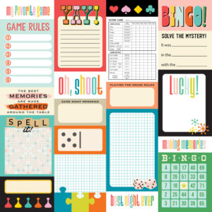 Simple Stories Game Night 12X12 Journal Elements