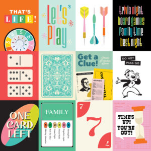 Simple Stories Game Night 12X12 3X4 Elements