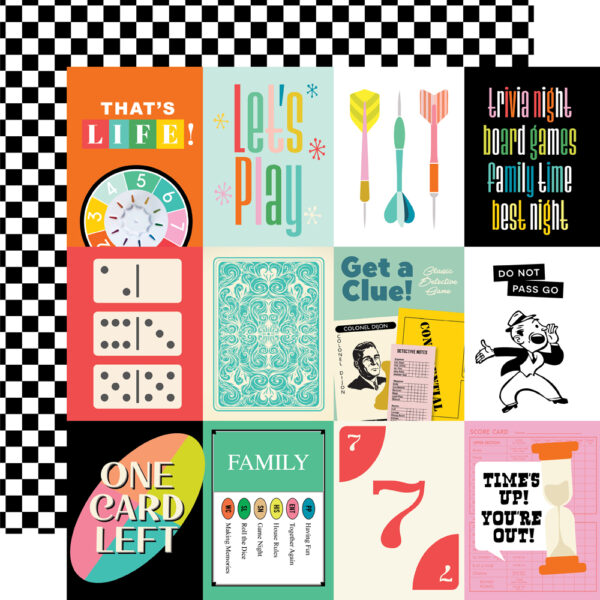 Simple Stories Game Night 12X12 3X4 Elements Simple Stories Game Night 12X12 3X4 Elements