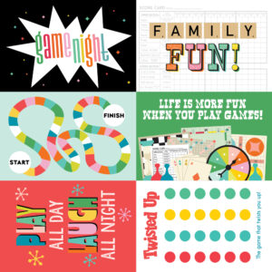 Simple Stories Game Night 12X12 4X6 Elements