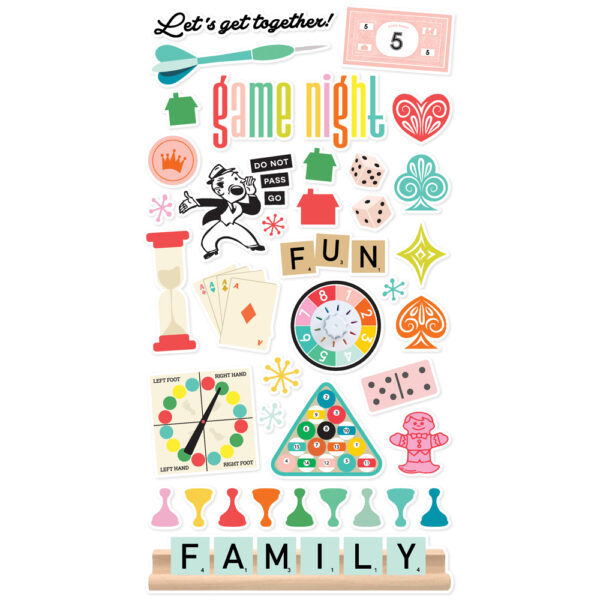 Simple Stories Game Night 6X12 Chipboard