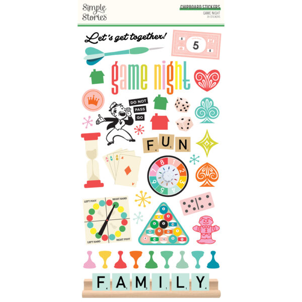 Simple Stories Game Night 6X12 Chipboard