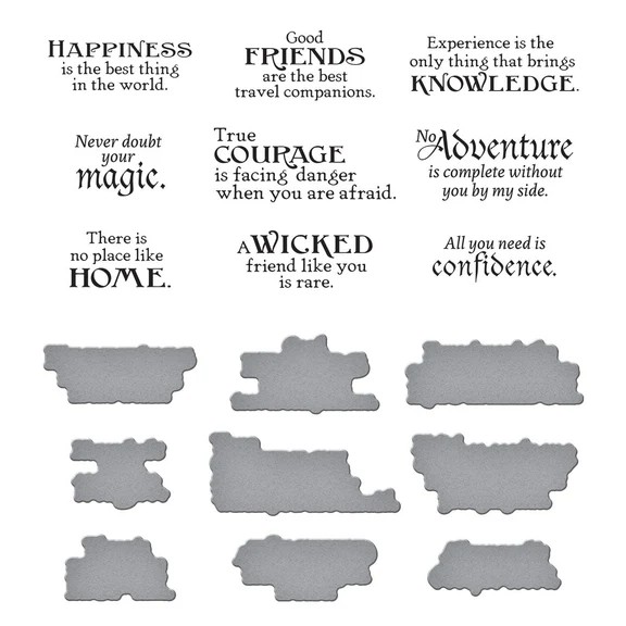 Spellbinders Wonder of Oz Betterpress Plate Sentiments