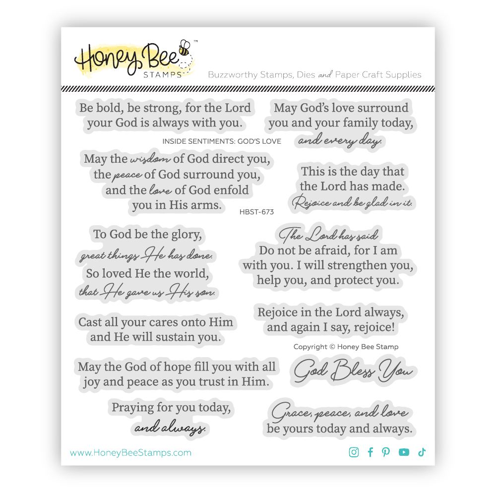 Honey Bee Stamp Inside Sentiments: God's Love