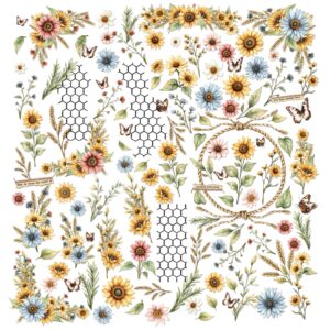 49 & Market 6X12 Whispering Way Laser Wildflowers