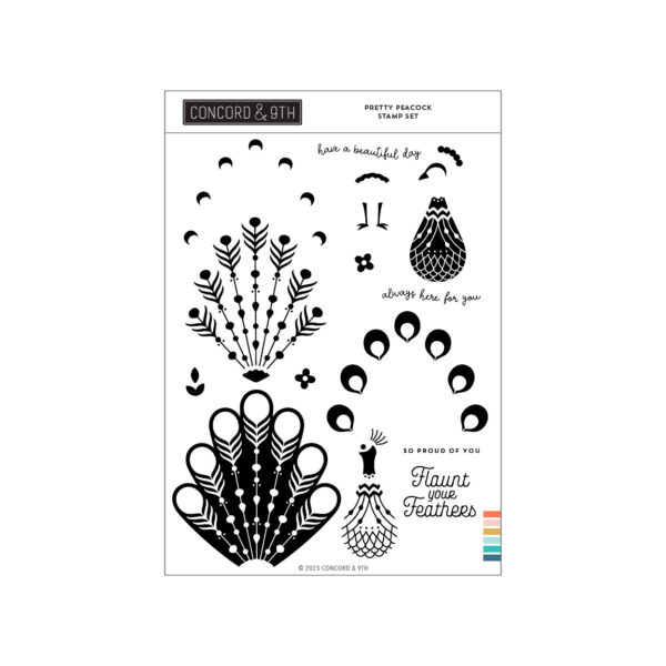 Concord & 9th Stamp Pretty Peacock