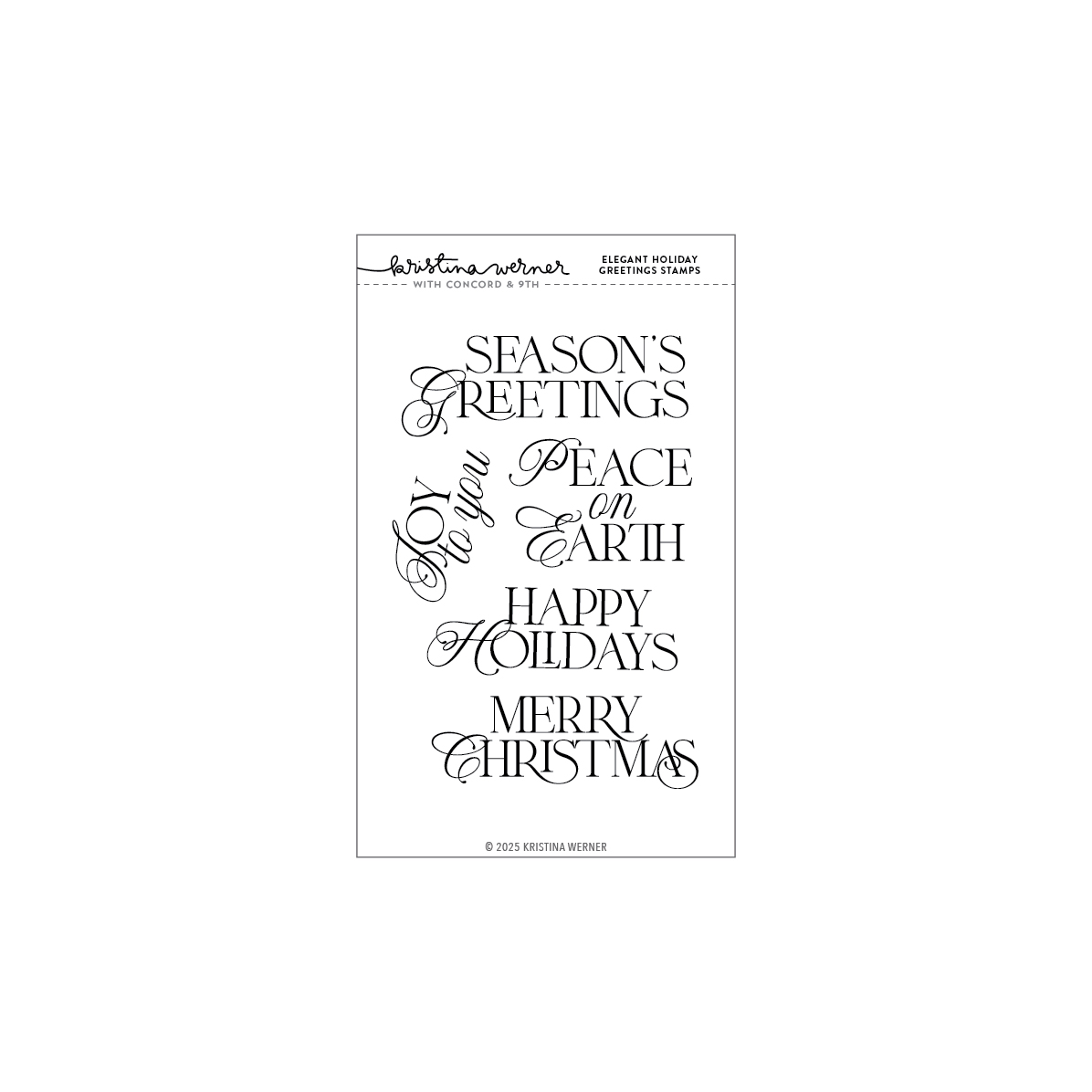 Concord & 9th Stamp Elegant Holiday Greetings