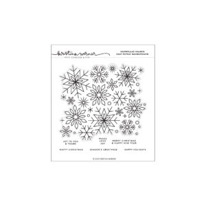 Concord & 9th Stamp Snowflake Season Easy Repeat Background