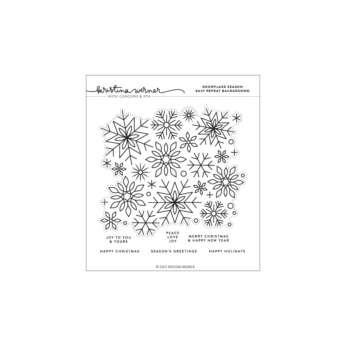 Concord & 9th Stamp Snowflake Season Easy Repeat Background