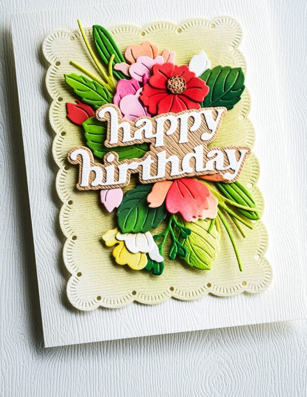 The Memory Box Die Cheery Happy Birthday