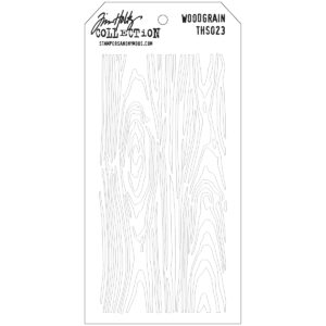 STAMPERS ANONYMOUS TIM HOLTZ LAYERING STENCIL WOODGRAIN