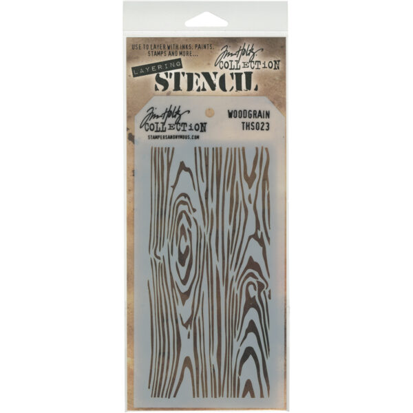 STAMPERS ANONYMOUS TIM HOLTZ LAYERING STENCIL WOODGRAIN