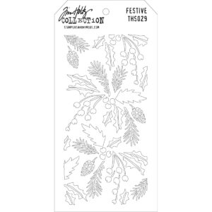 STAMPERS ANONYMOUS TIM HOLTZ LAYERING STENCIL HOLIDAY KNIT