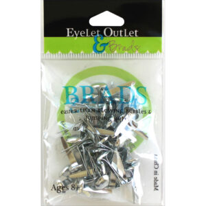 EYELET OUTLET 8 MM BRAD SILVER