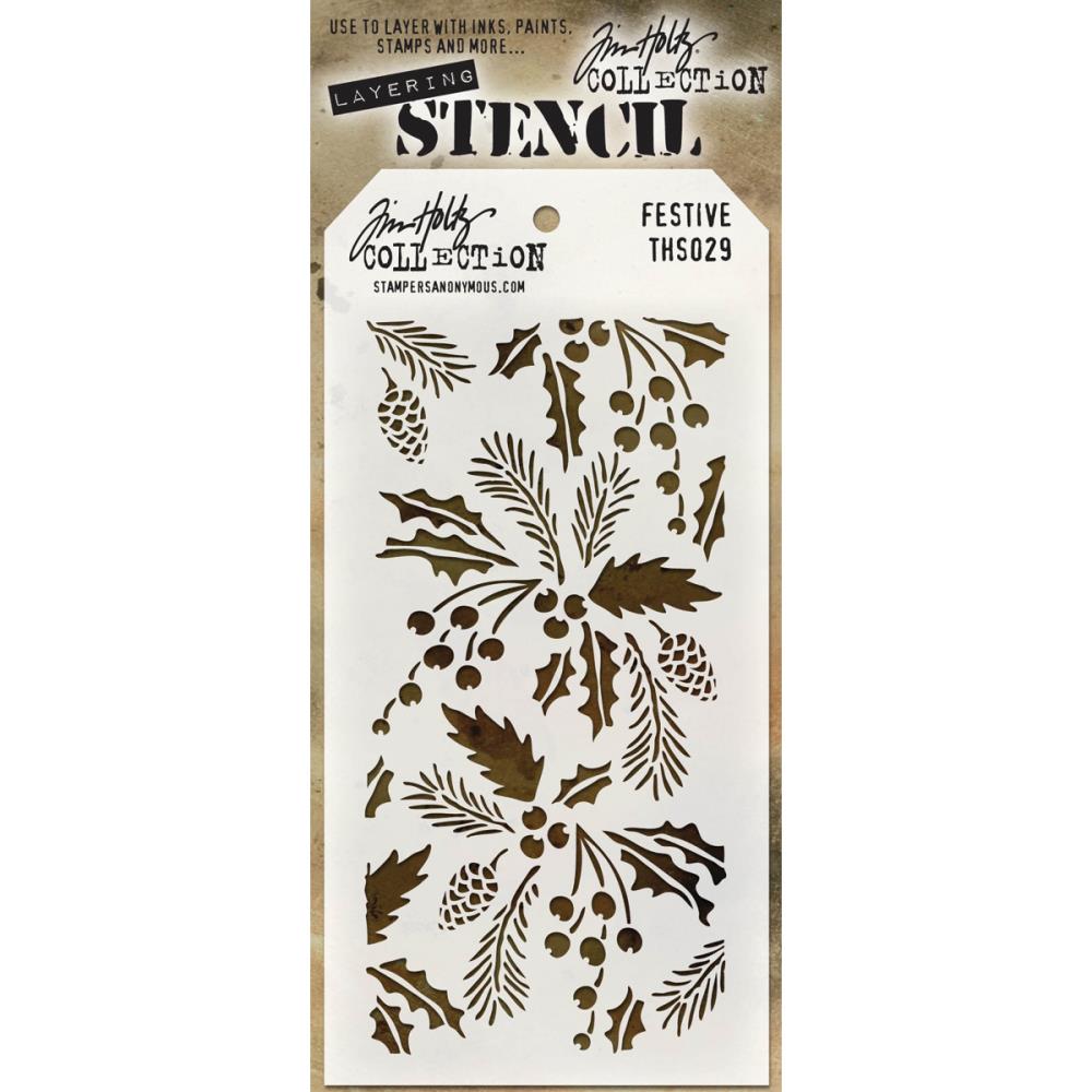 STAMPERS ANONYMOUS TIM HOLTZ LAYERING STENCIL FESTIVE