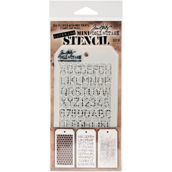 ART GONE WILD TIM HOLTZ MINI TEMPLATE SET 8